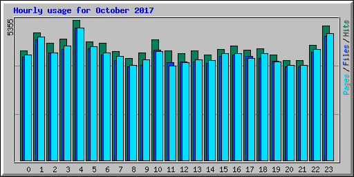 Hourly usage for October 2017